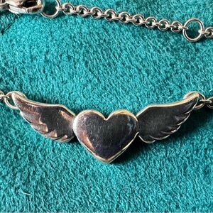 James Avery *Retired Sterling Silver Adjustable “Let Love Soar “Necklace